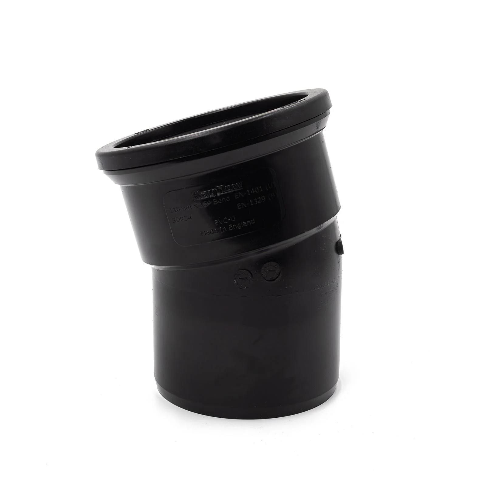 110mm Soil 15° Bend (Single Socket) - Image 5