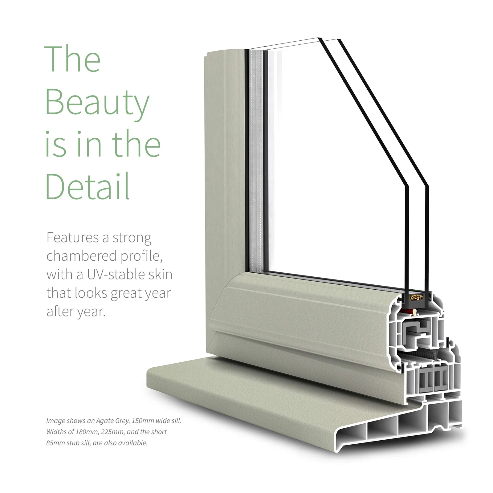 180mm Profile 22 Window Sill (with End Caps) - Image 37