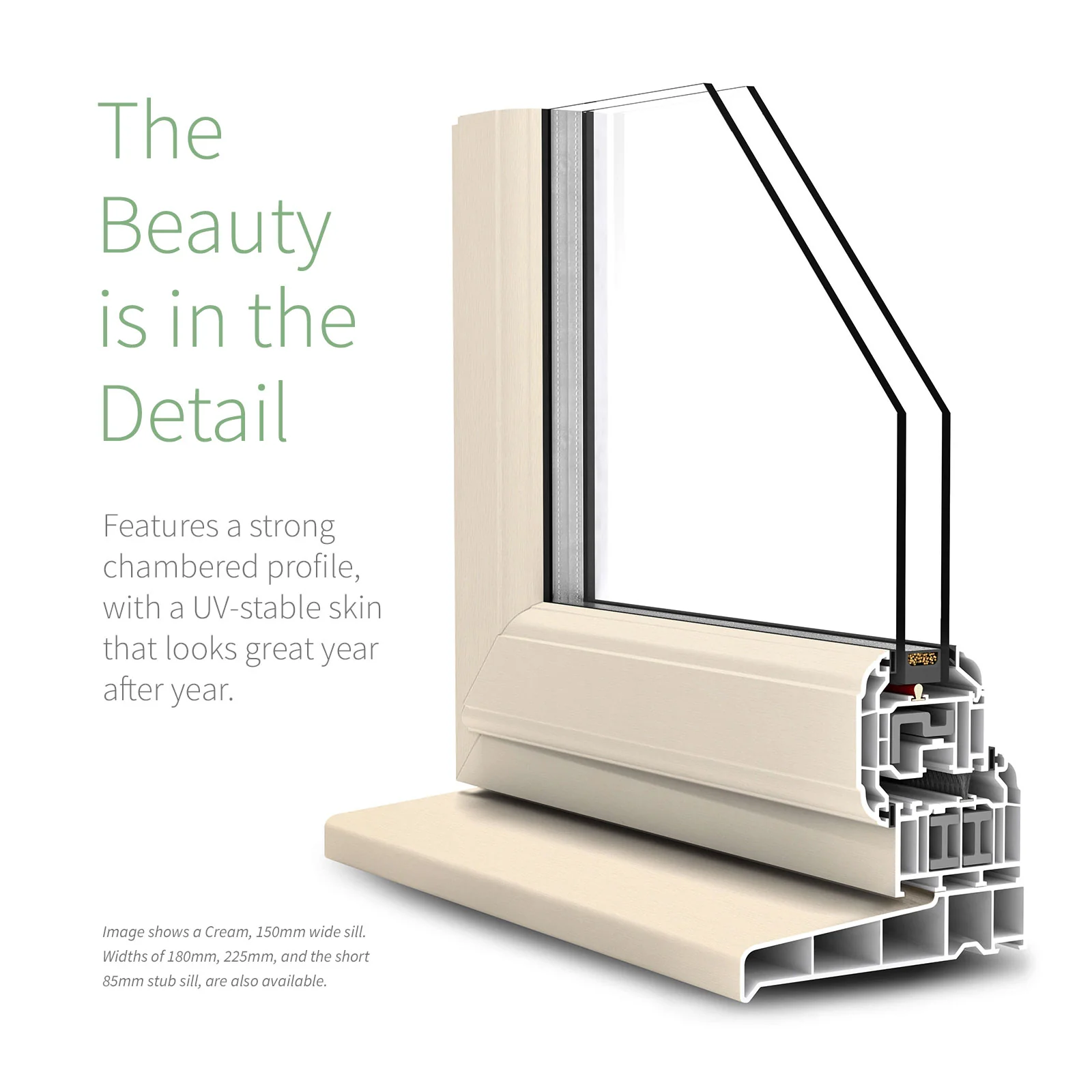 225mm Profile 22 Window Sill (with End Caps) - Image 33