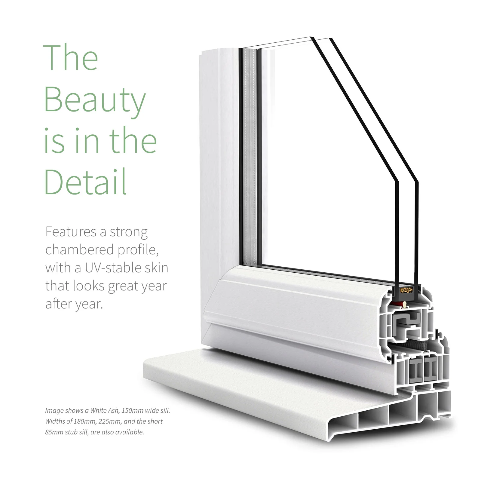 85mm Profile 22 Stub Window Sill (with End Caps) - Image 29
