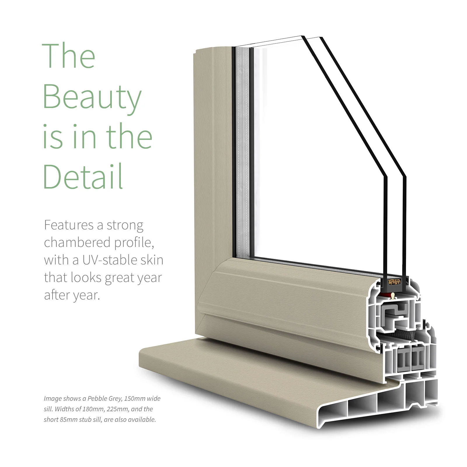 85mm Profile 22 Stub Window Sill (with End Caps) - Image 37
