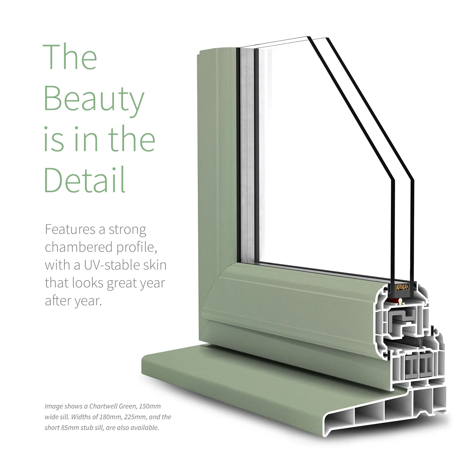 85mm Profile 22 Stub Window Sill (with End Caps) - Image 49