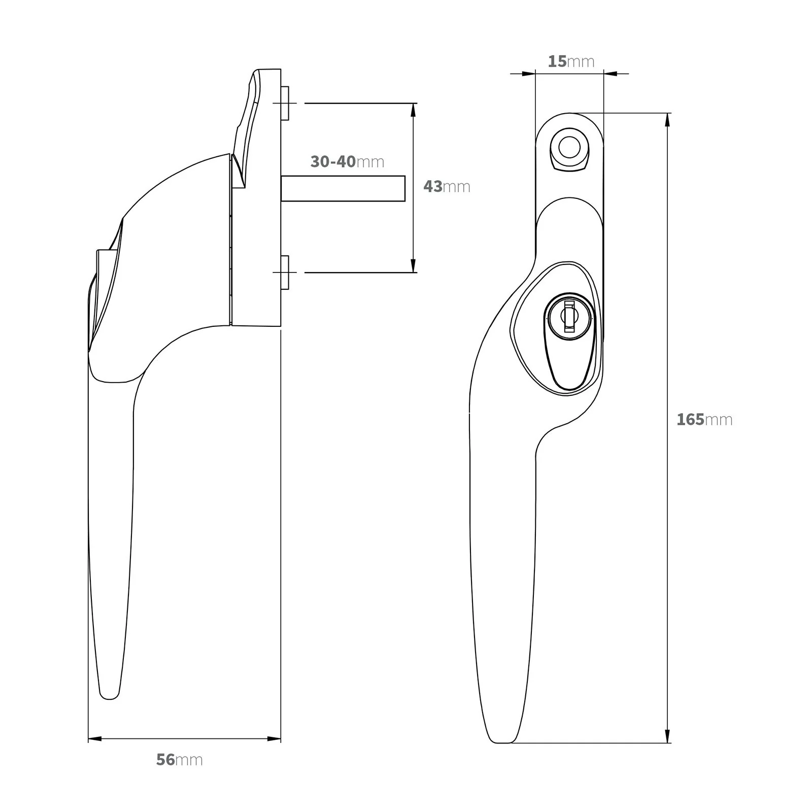 Armis Cranked Espag Window Handle - Image 9