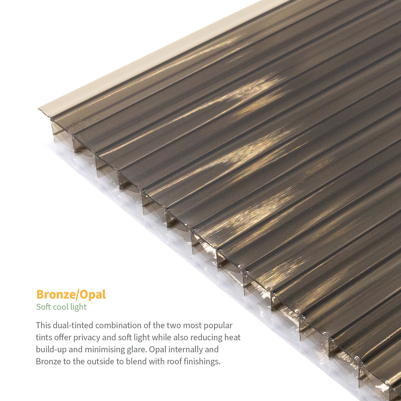 35mm Bronze/Opal Polycarbonate Sheet - Image 2