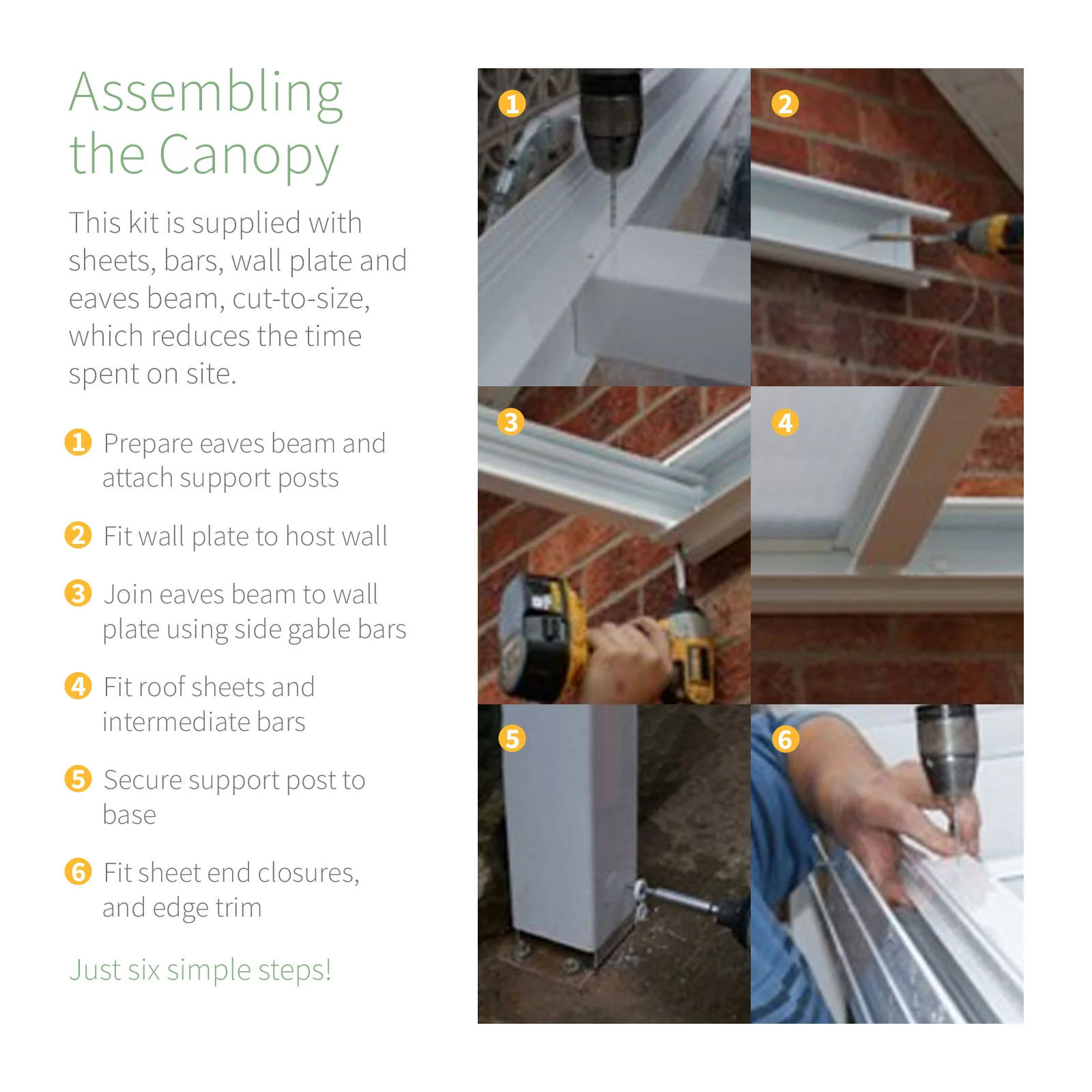 Evolution Canopy Carport Kit (White/Opal) - Image 10