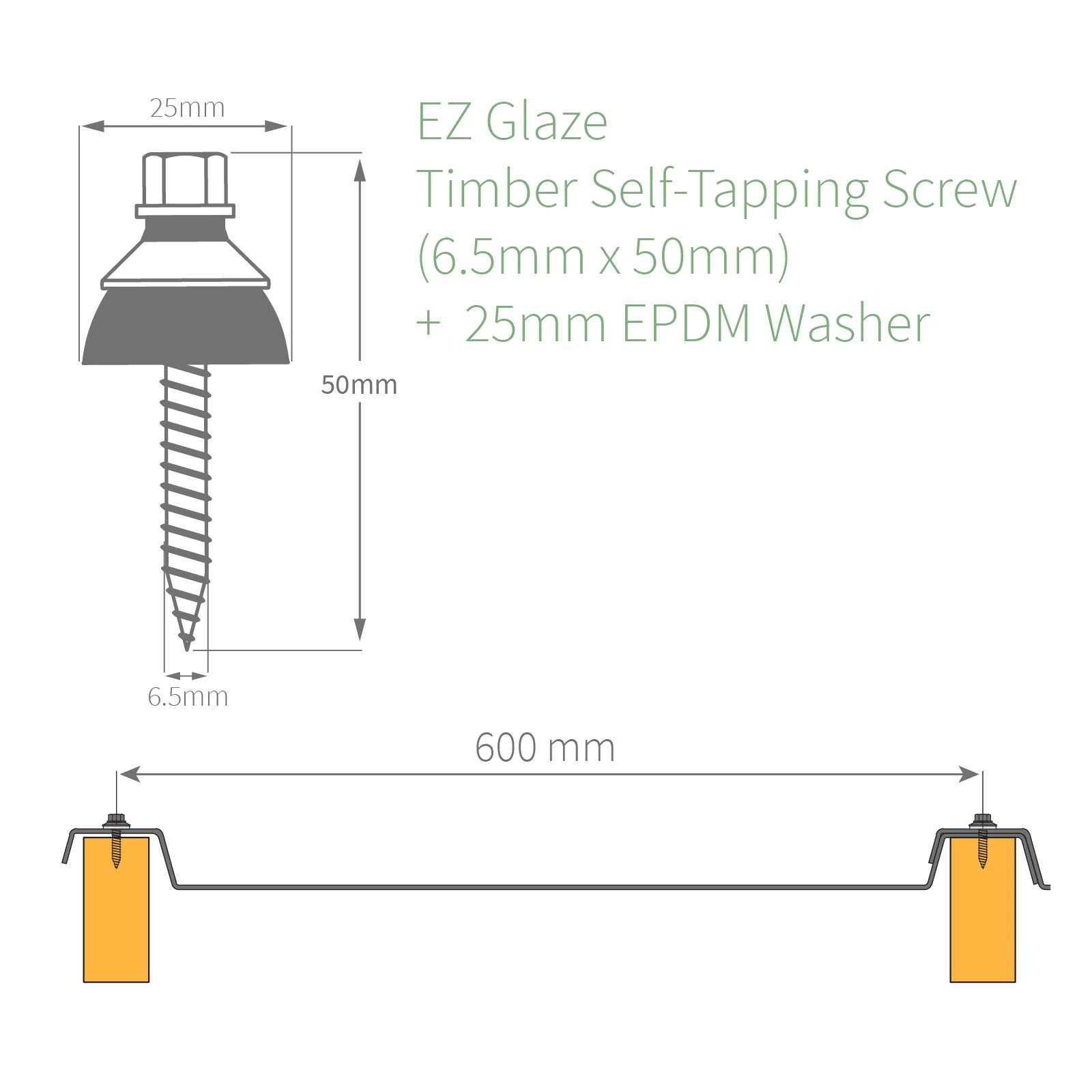 EZ Glaze Fixing Screw - Image 3