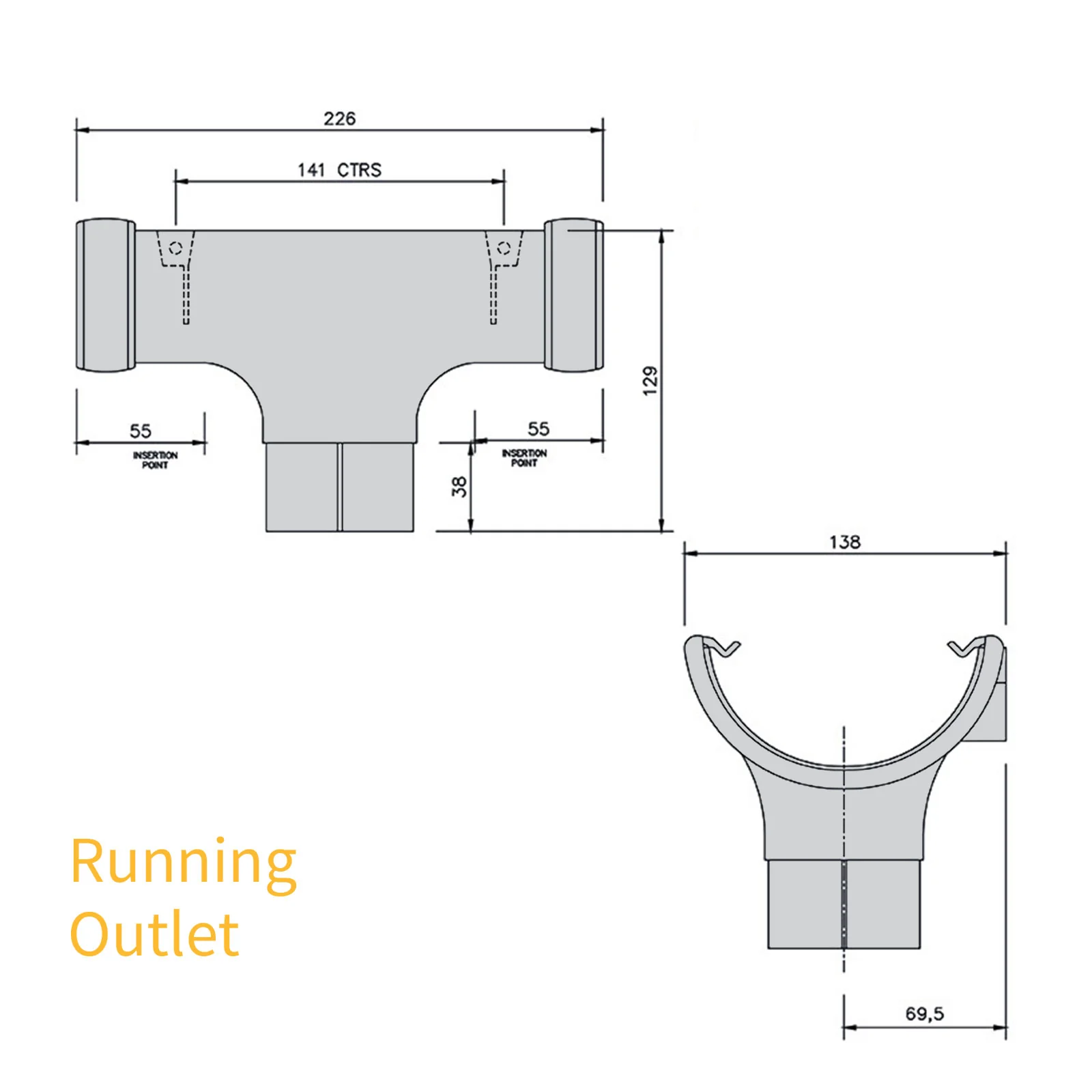 FloPlast Half Round 112mm Gutter - Image 11