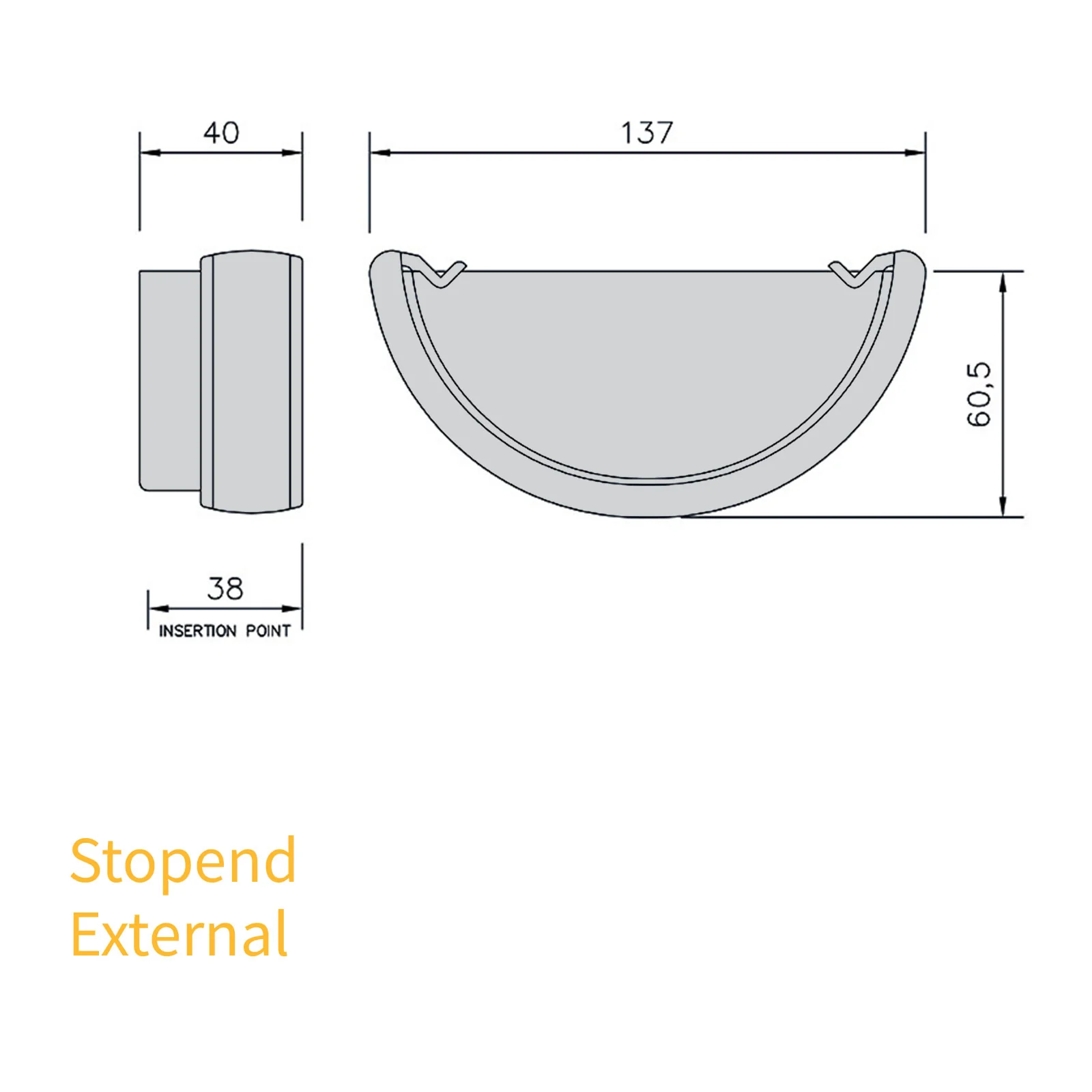 FloPlast Half Round 112mm Gutter - Image 13