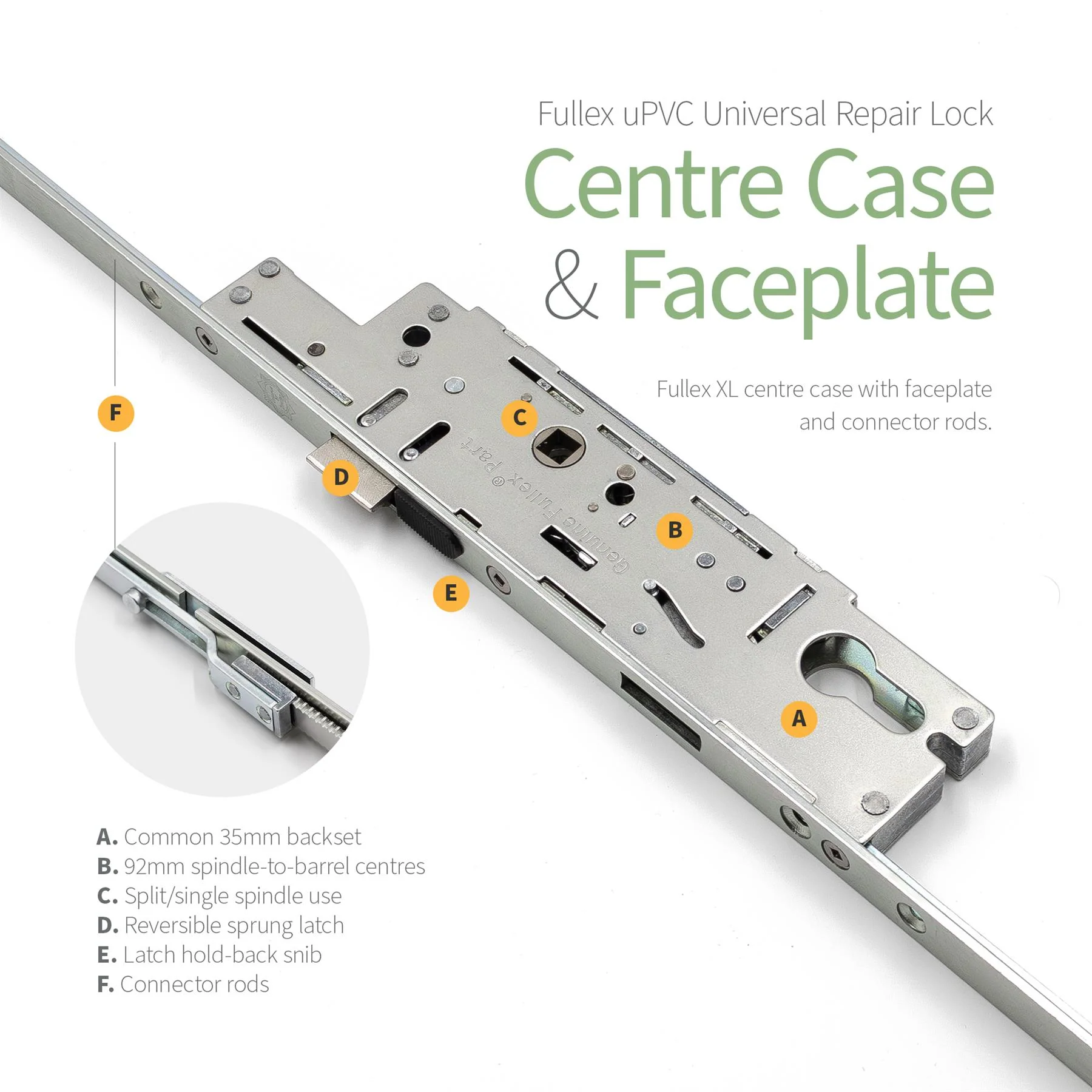 Fullex uPVC Universal Repair Lock - Image 3