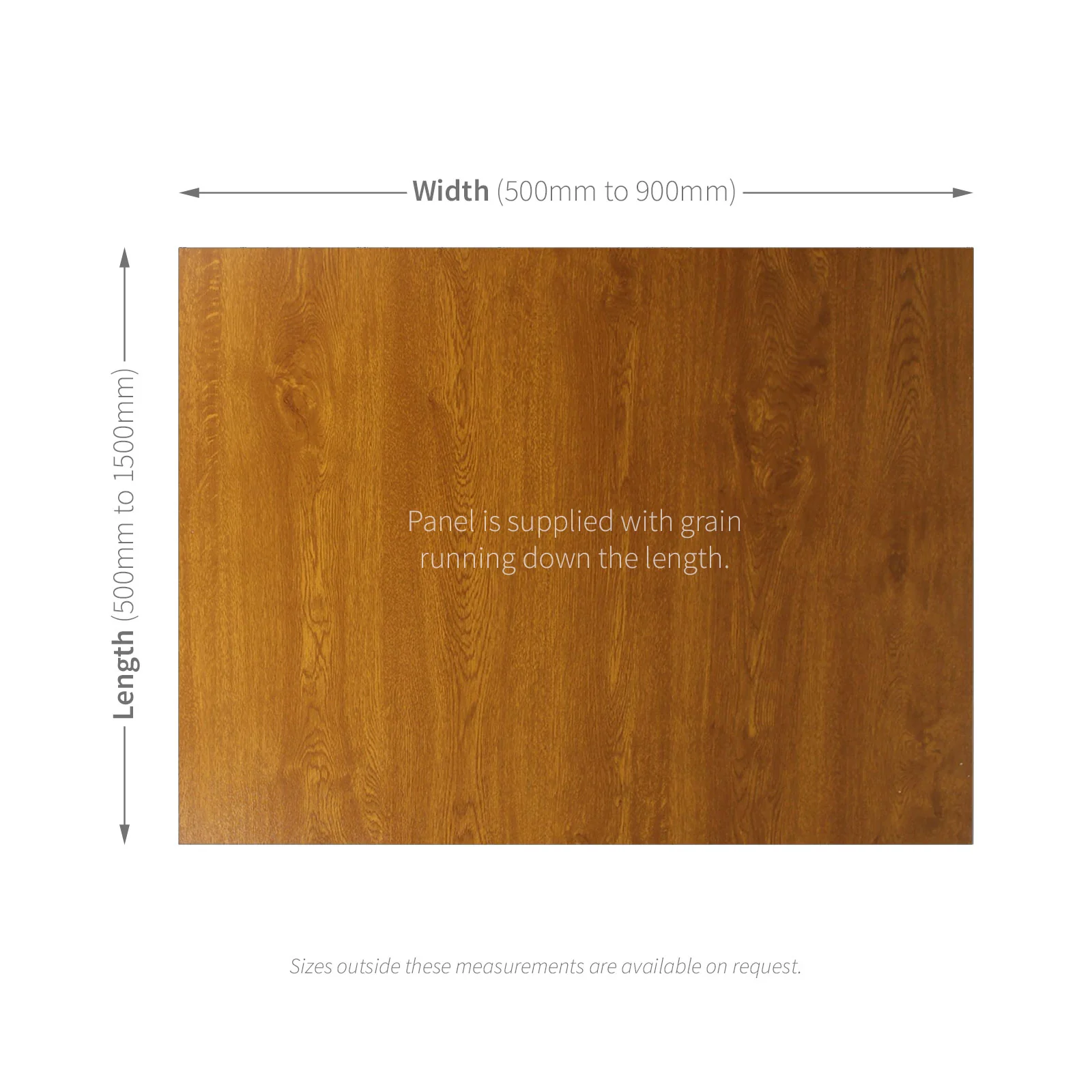 Golden Oak/White Door Panel Cut-to-Size - Image 4