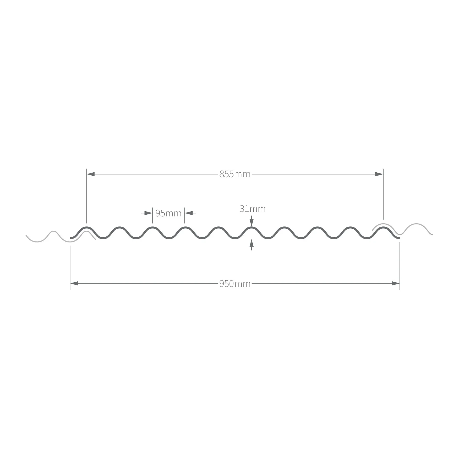 Gutta Guttapral K10 Corrugated Bitumen Sheet - Image 3