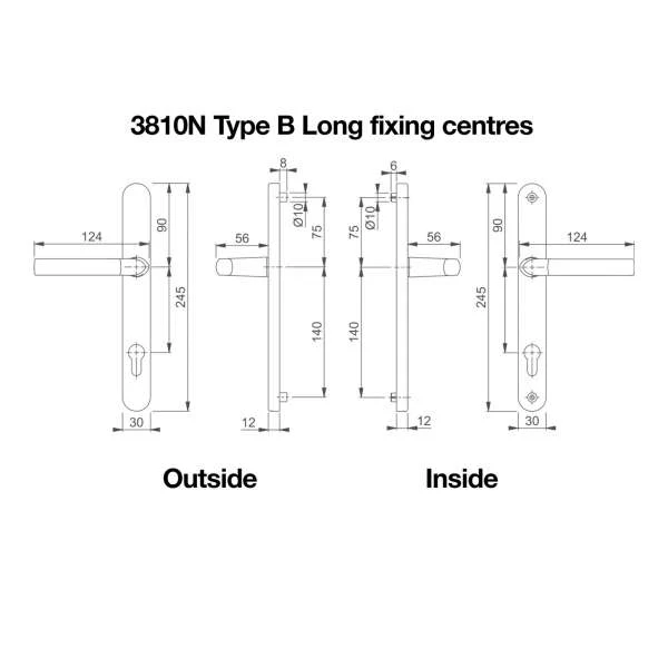 Hoppe Birmingham Lever Handle Set (Long) - Image 5