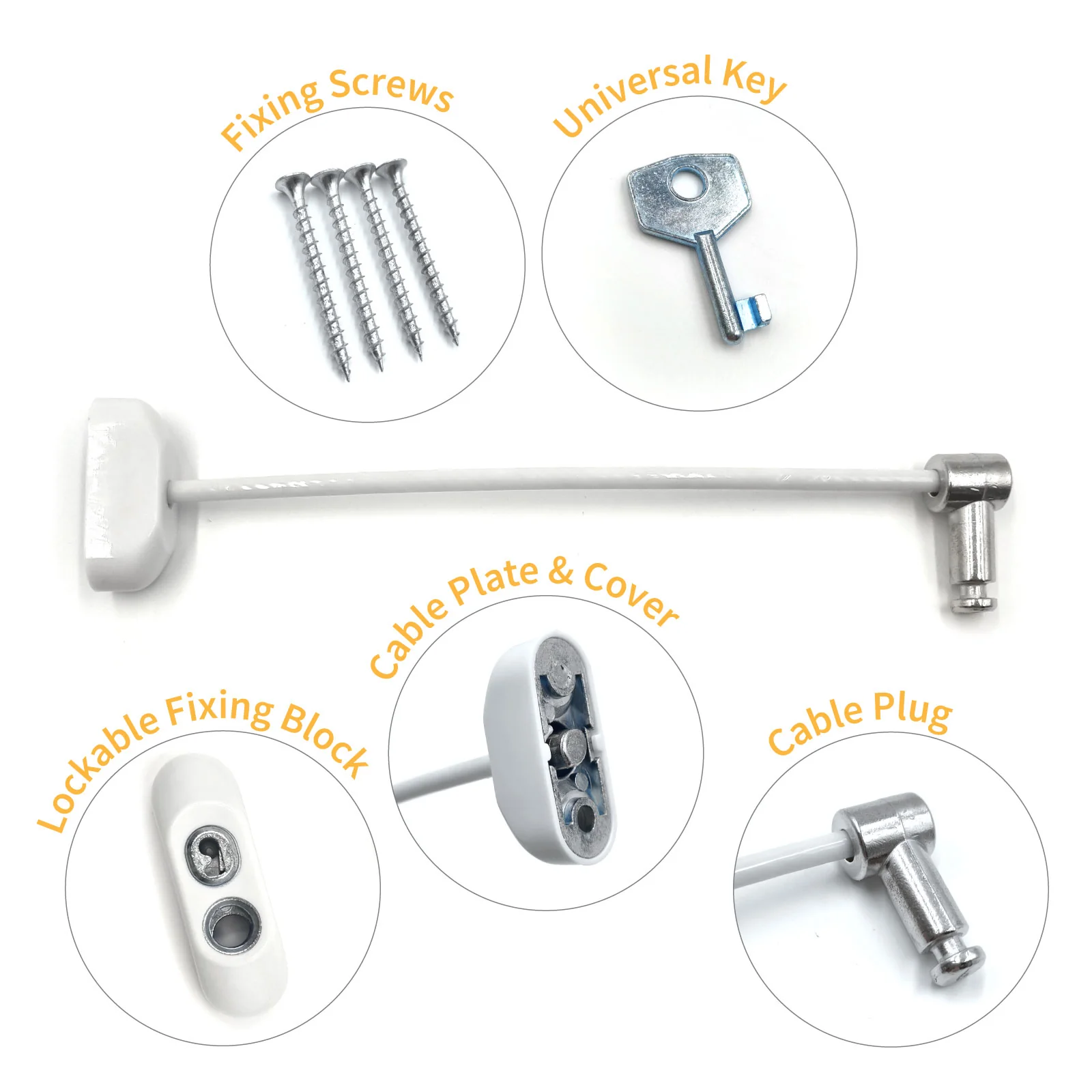 Key-Locking Window Cable Restrictor - Image 4