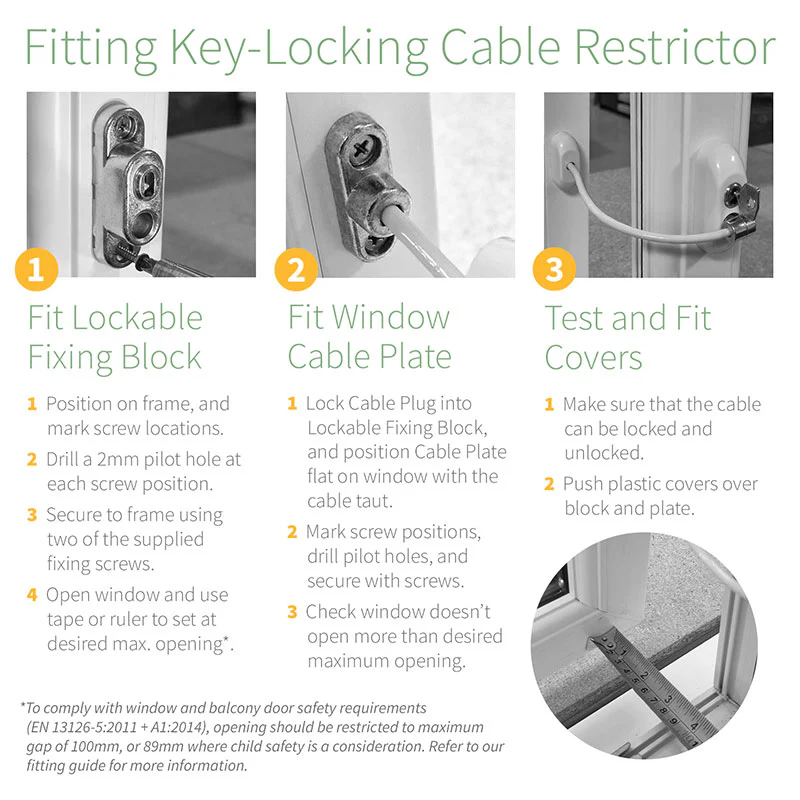 Key-Locking Window Cable Restrictor - Image 5