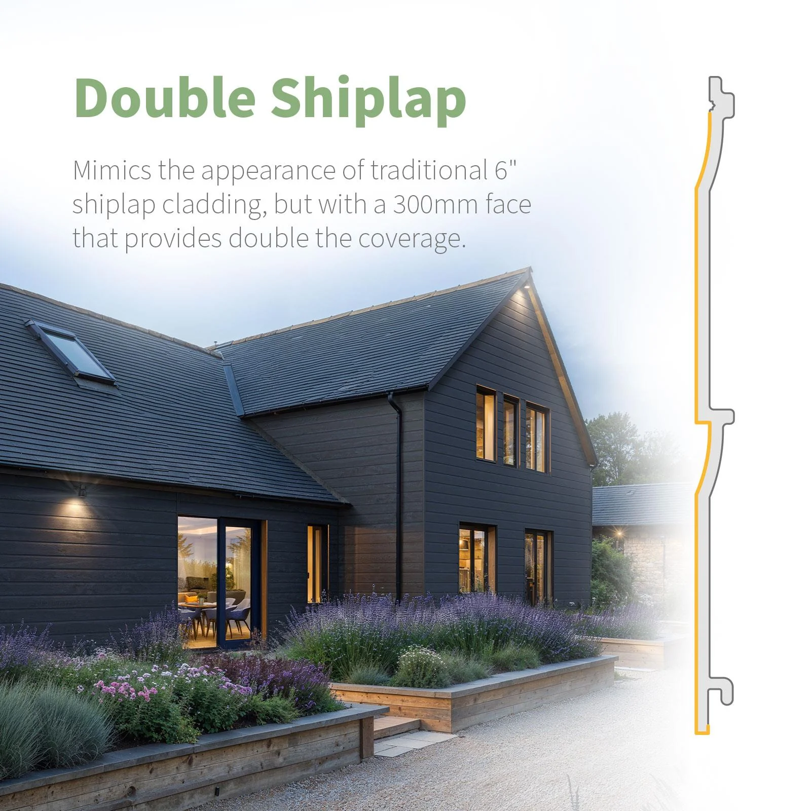 NatureClad Double Shiplap Cladding Board - Image 3