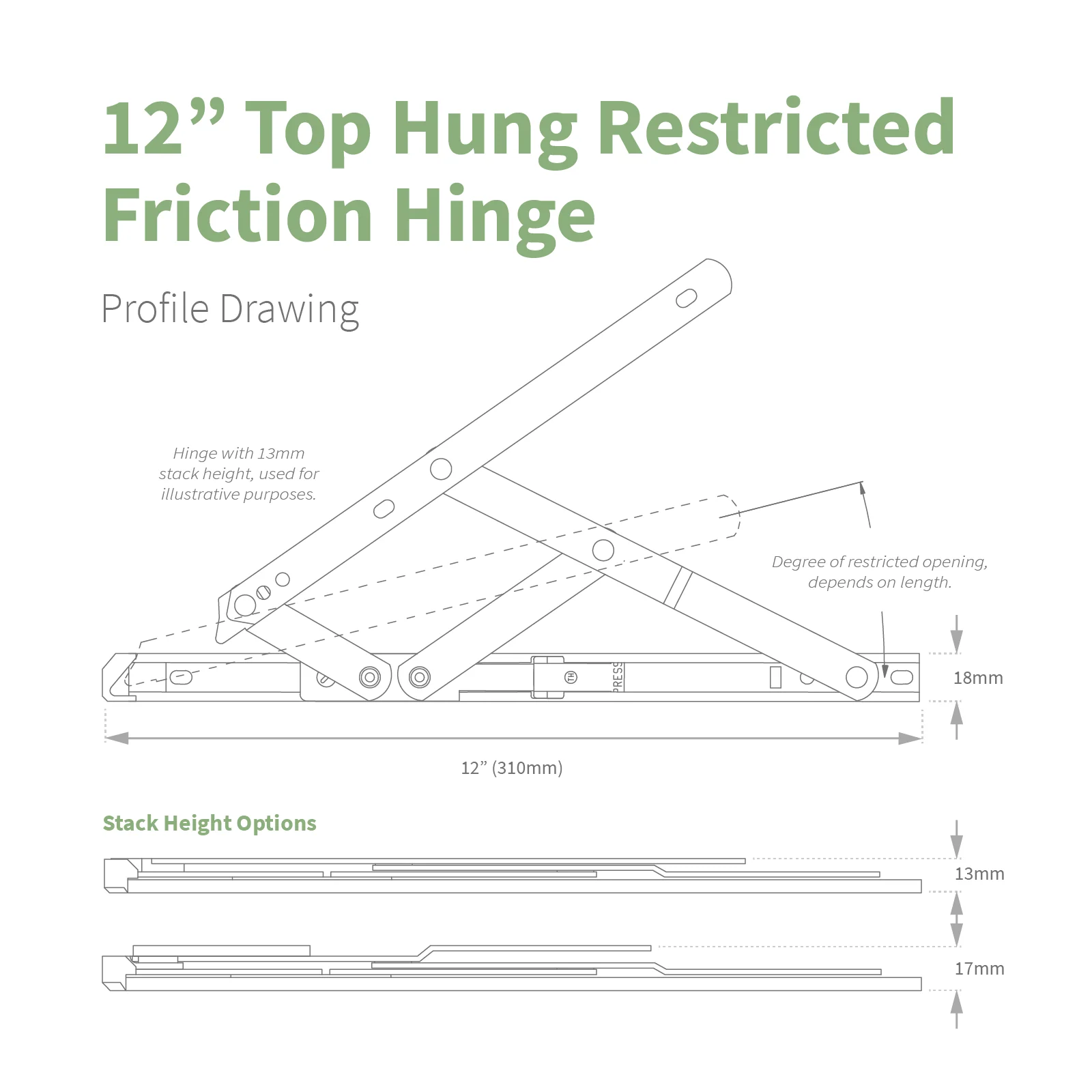 Securistyle Restricted Window Friction Hinge (Top Hung) - Image 10