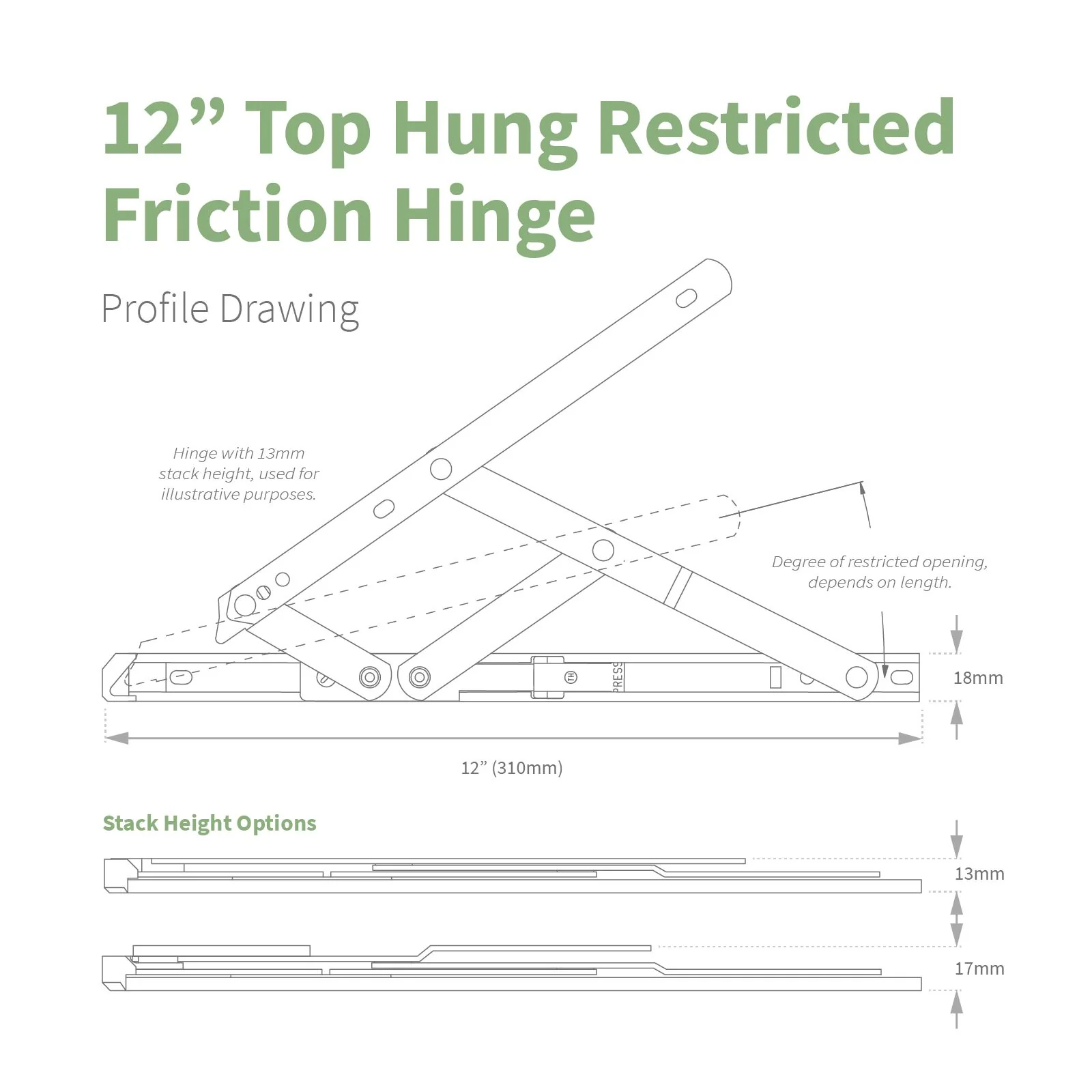 Securistyle Restricted Window Friction Hinge (Top Hung) - Image 6