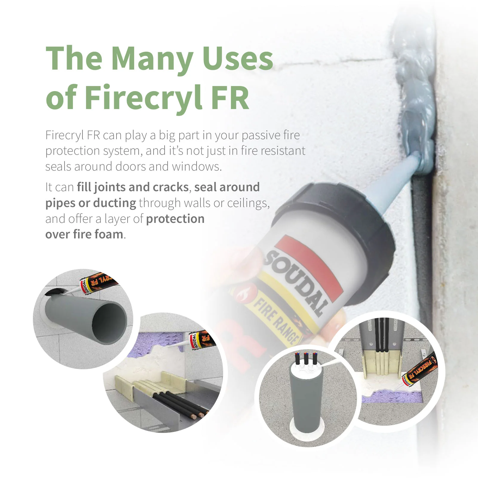 Soudal Firecryl FR Fire-Rated Sealant - Image 3