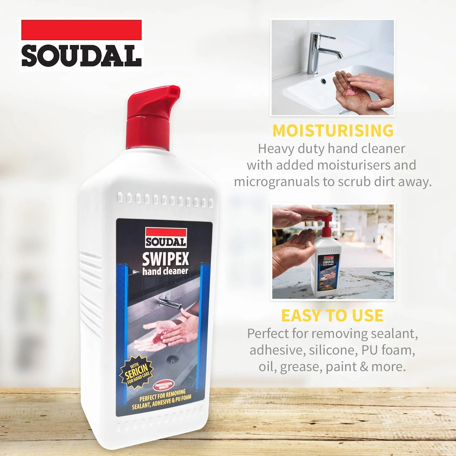 Soudal Swipex Heavy Duty Hand Cleaner - Image 4