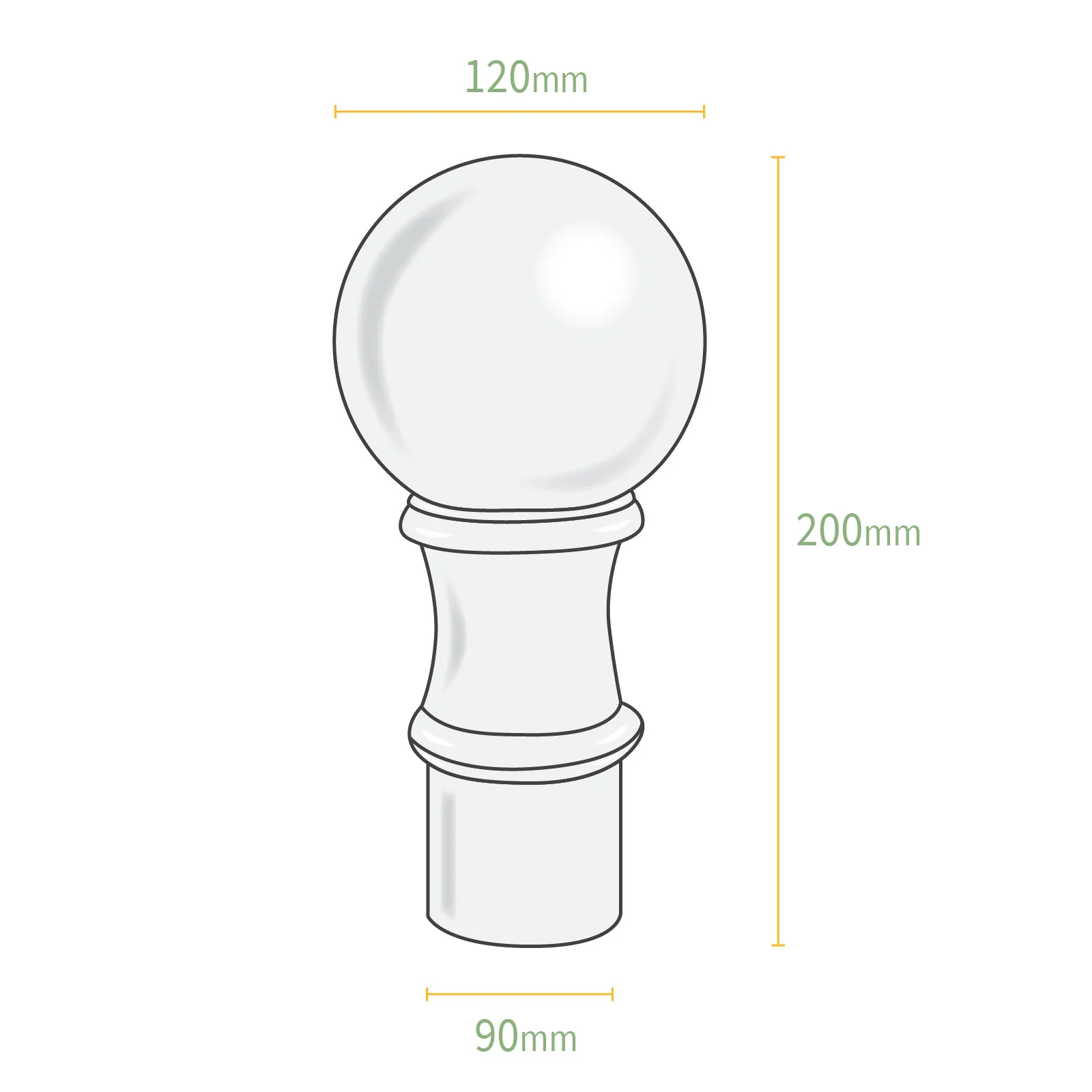 Sunwood Ridge Ball Finial - Image 3
