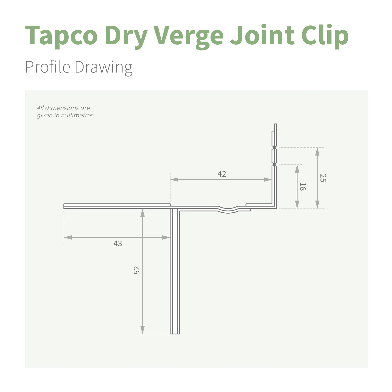 Tapco Slate Dry Verge Jointing Clip - Image 3