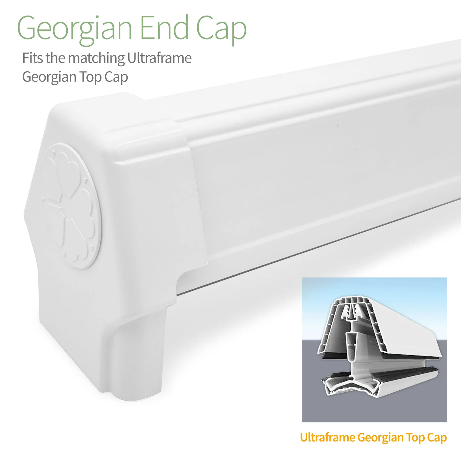 Ultraframe Chambered Glazing Bar Top Cap - Image 11