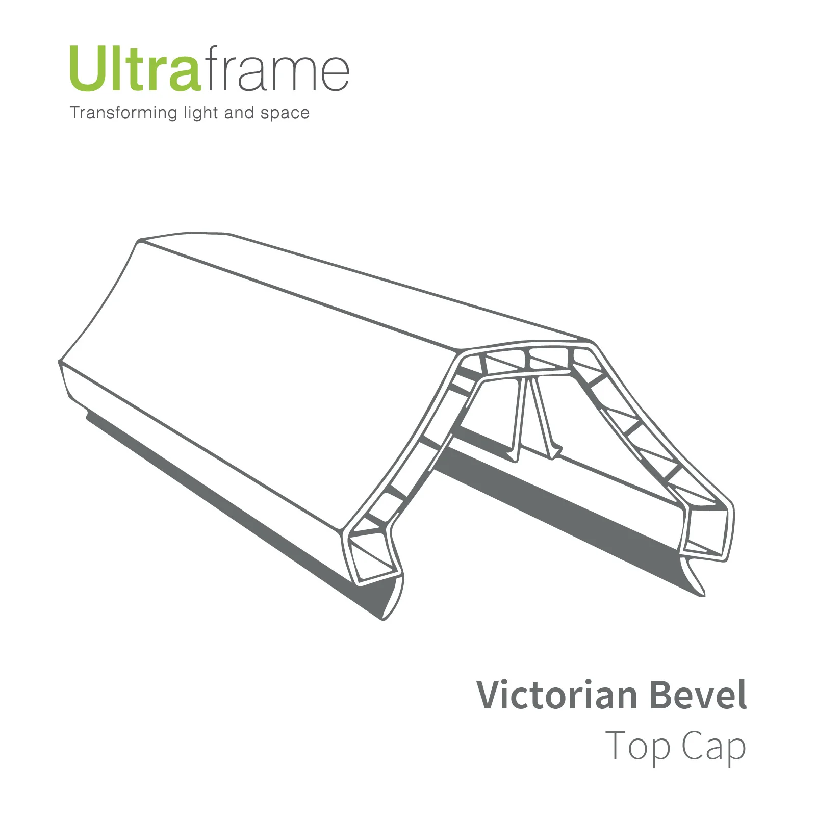 Ultraframe Chambered Glazing Bar Top Cap - Image 9
