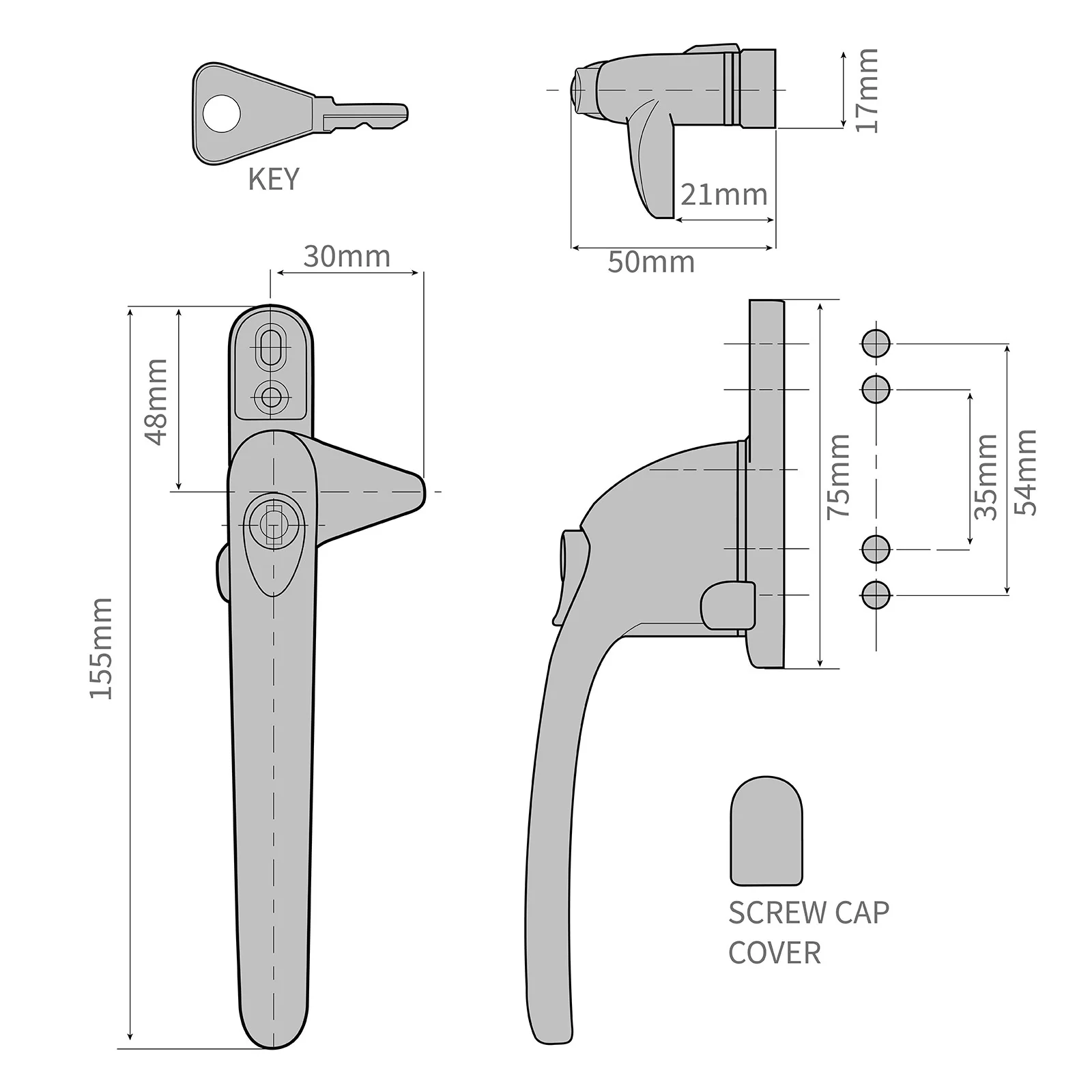 Universal Cockspur Window Handle - Image 6