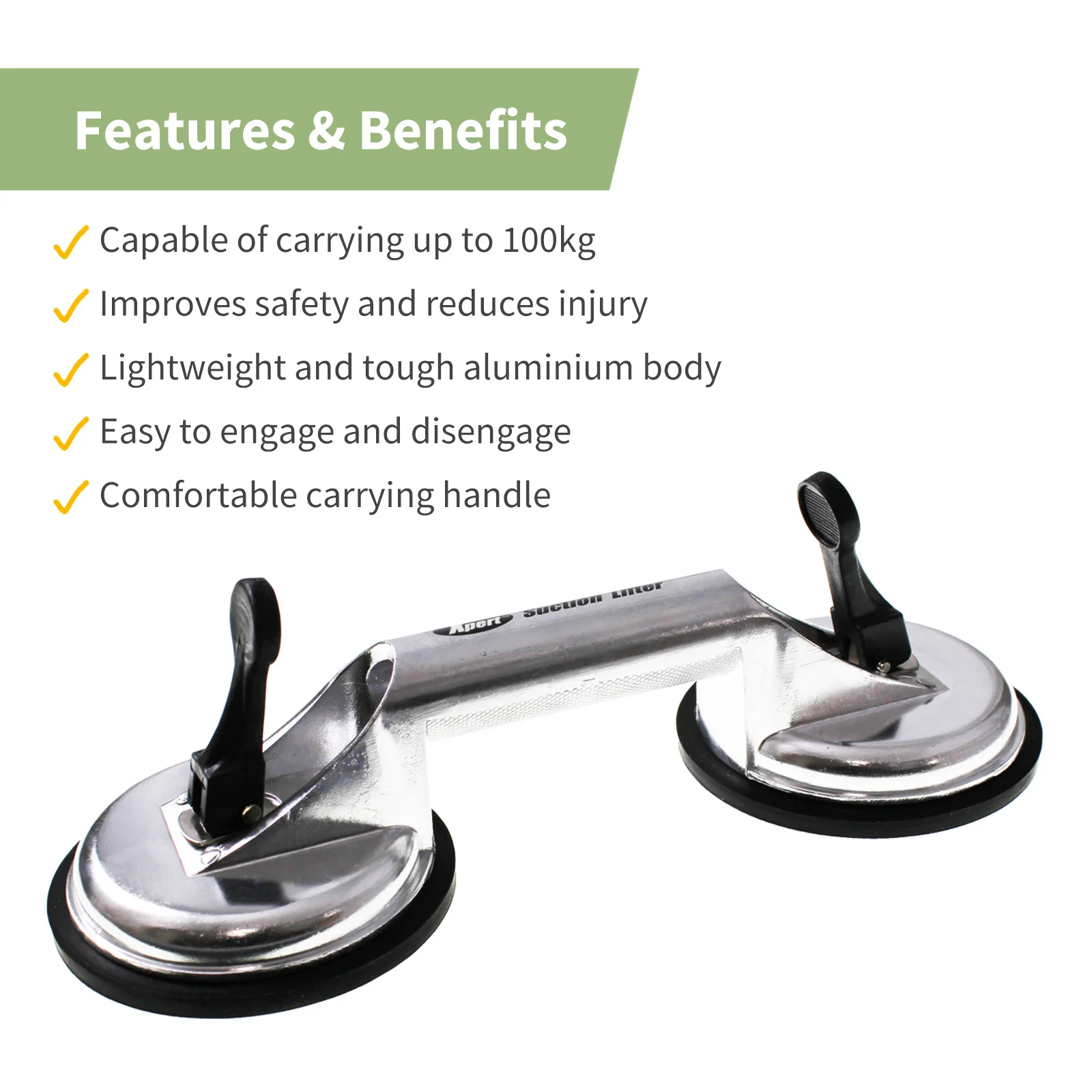 Xpert Double Cup Glass Suction Lifter - Image 4