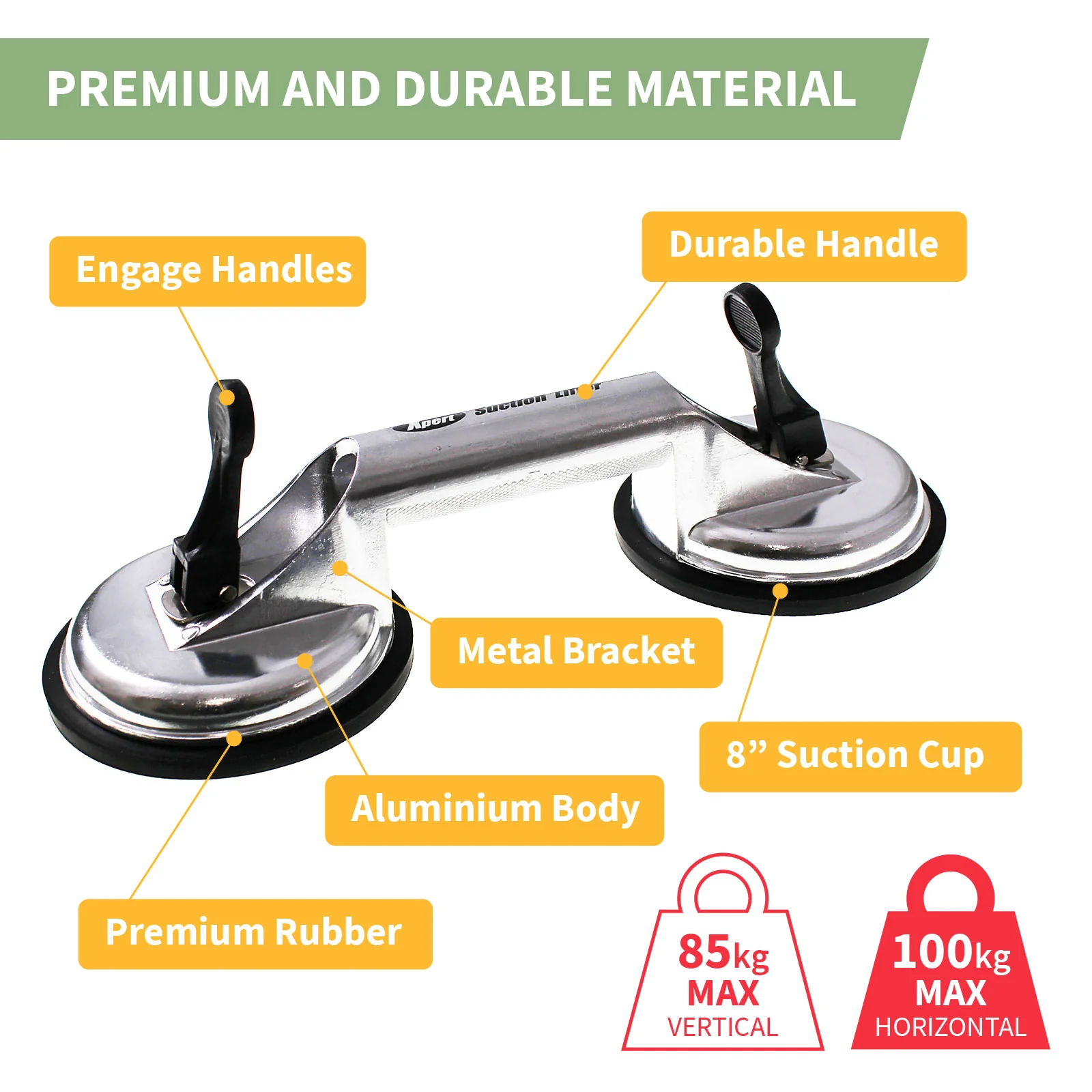 Xpert Double Cup Glass Suction Lifter - Image 6
