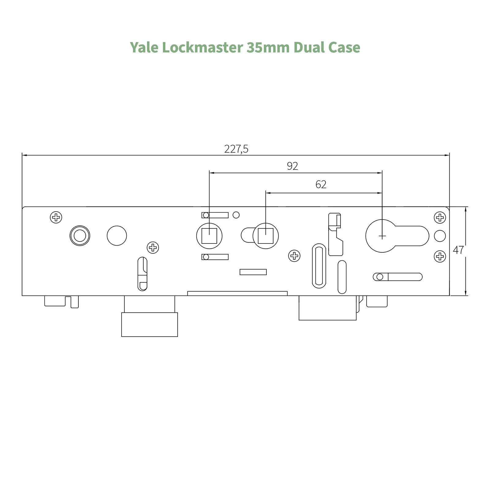 Yale Lockmaster 35mm Gearbox - Dual, Hook - Image 5