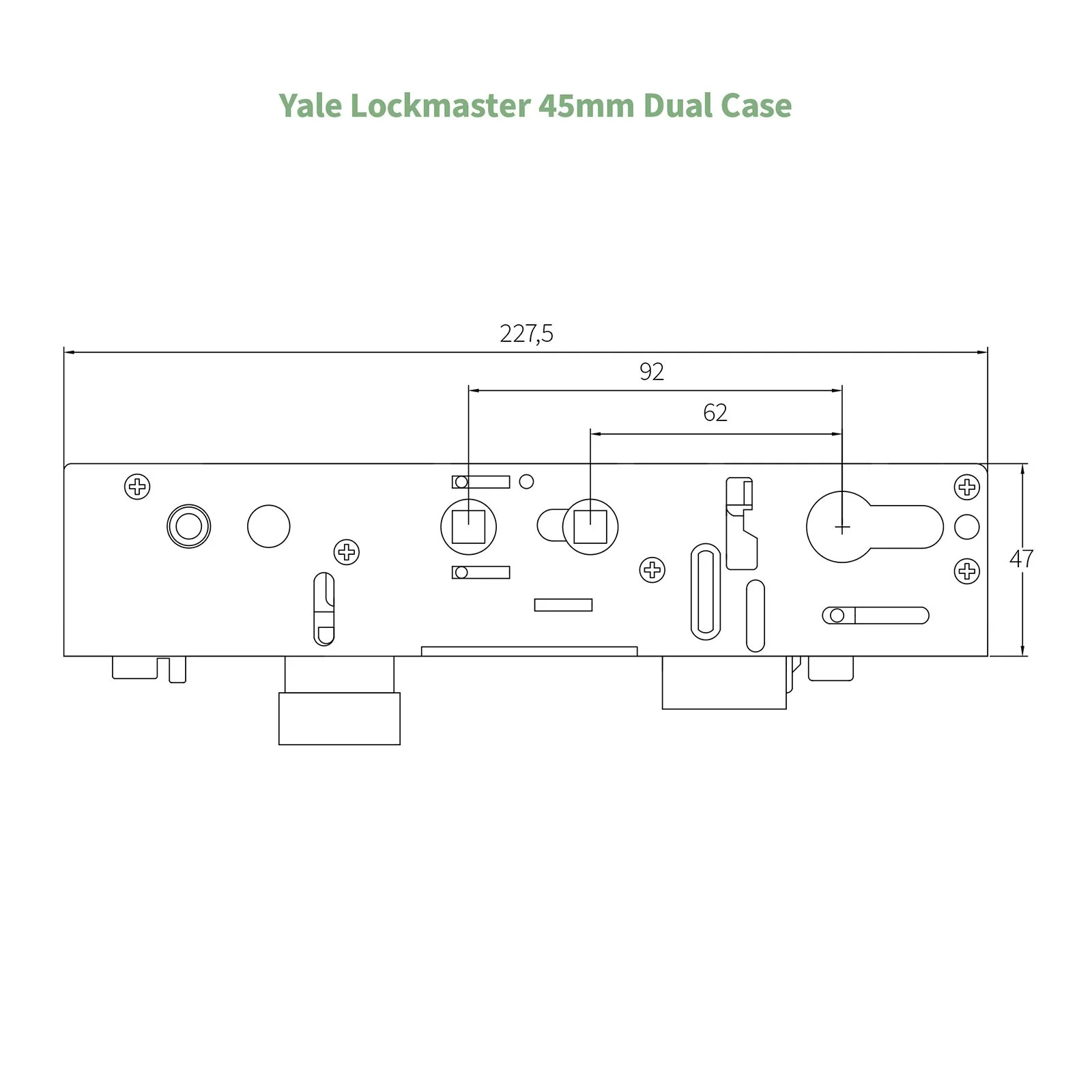 Yale Lockmaster 45mm Gearbox - Dual - Image 5