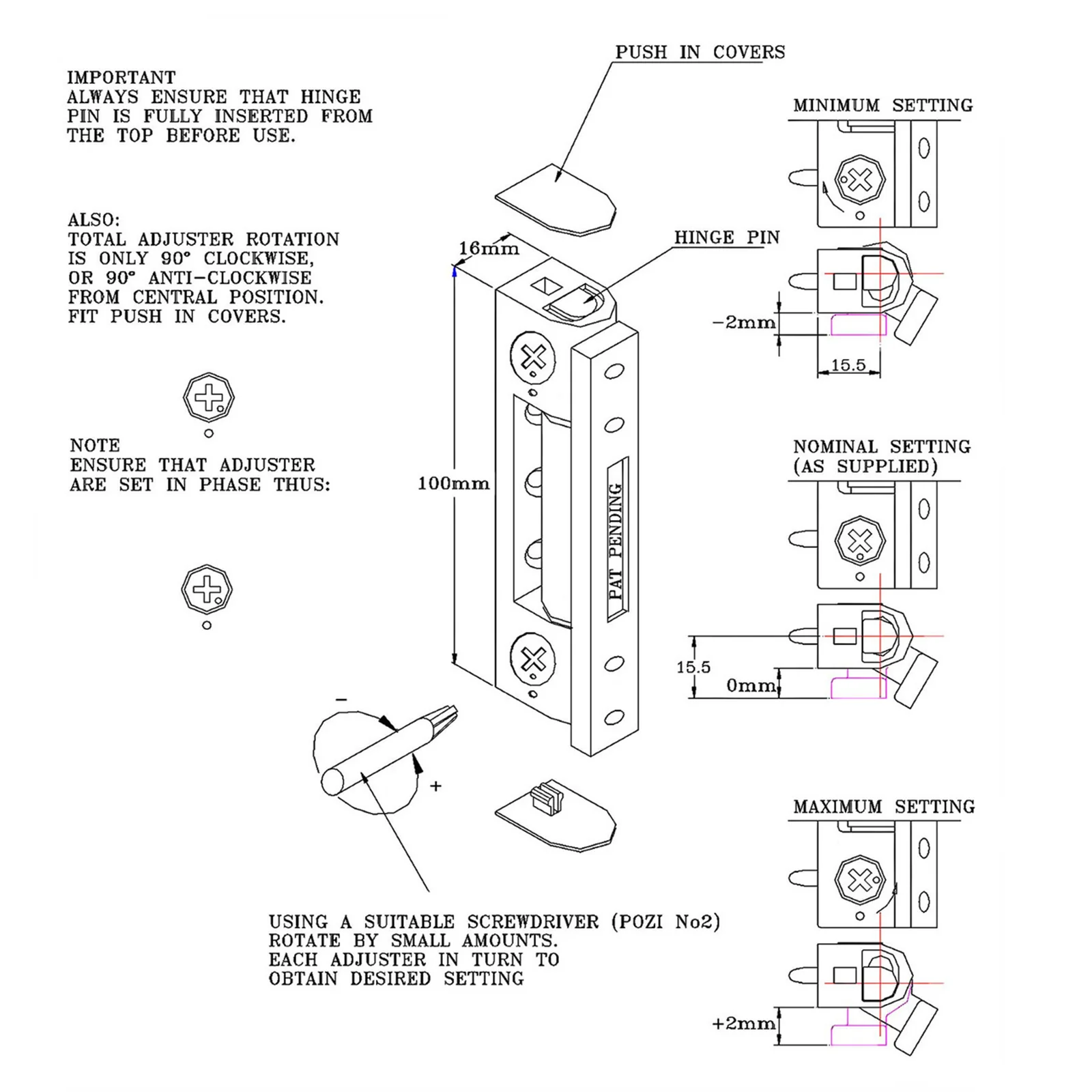 Yale Neon uPVC Door Butt Hinge - Image 5