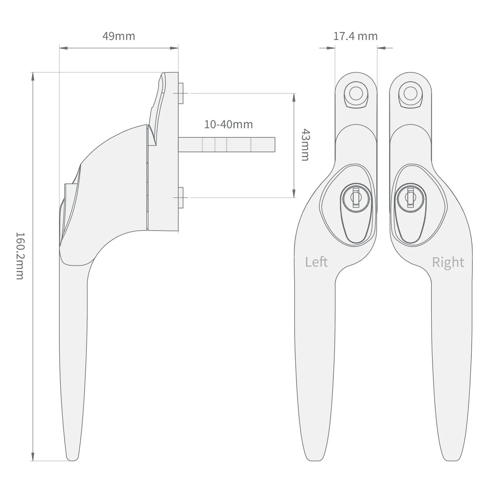 Yale Quartus Cranked Window Handle - Image 3