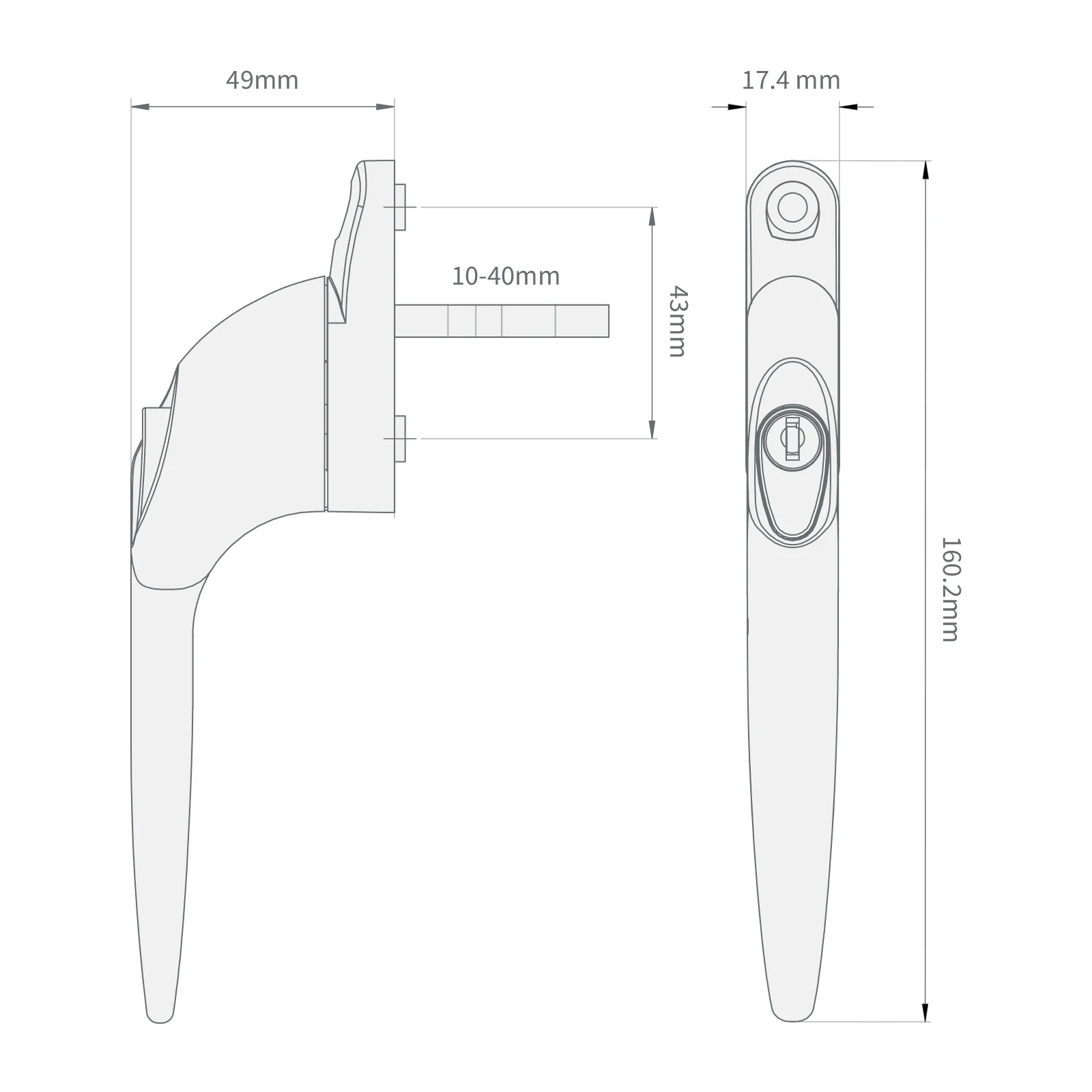 Yale Quartus Inline Window Handle - Image 3