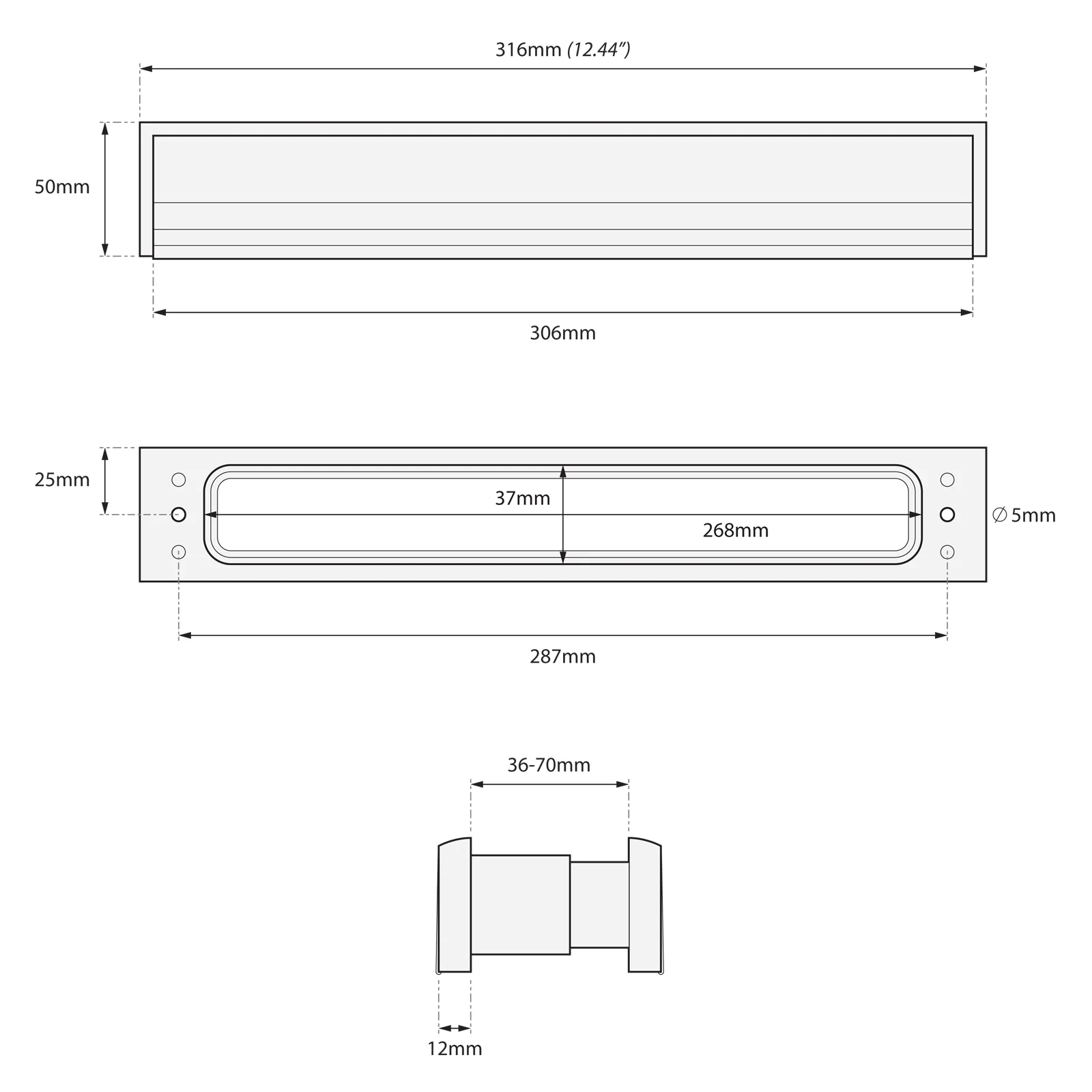 Yale Slimmaster 12" Letterplate - Image 4