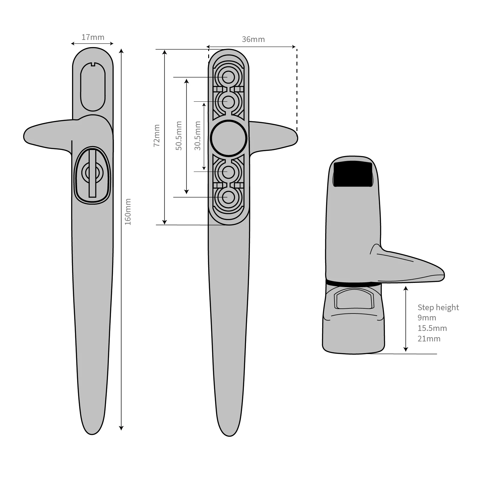 Yale Sparta Cockspur Window Handle - Image 5