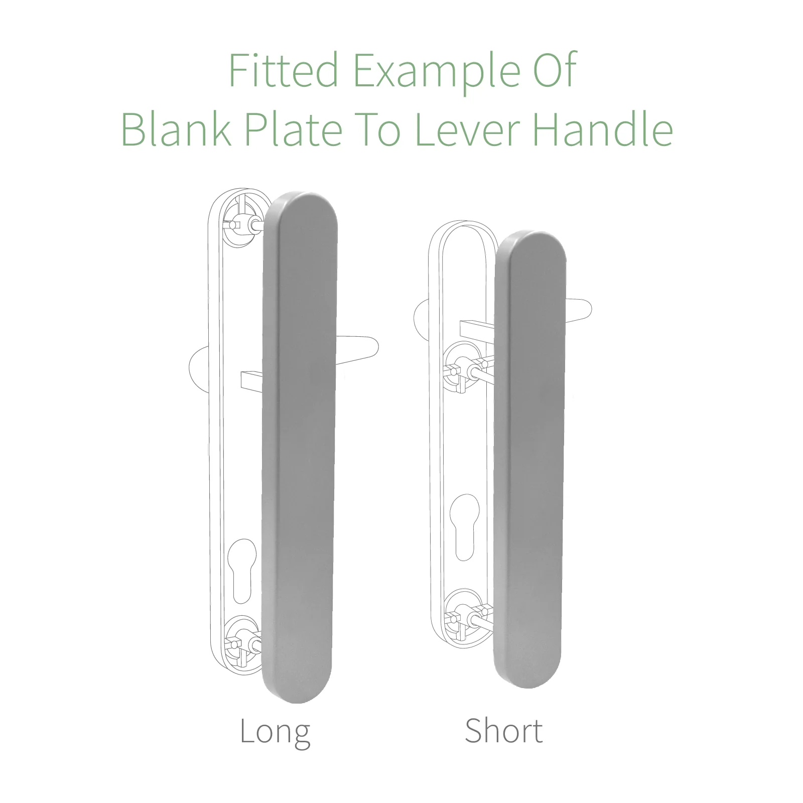 Yale Sparta Lever Handle Blank Plate - Image 4