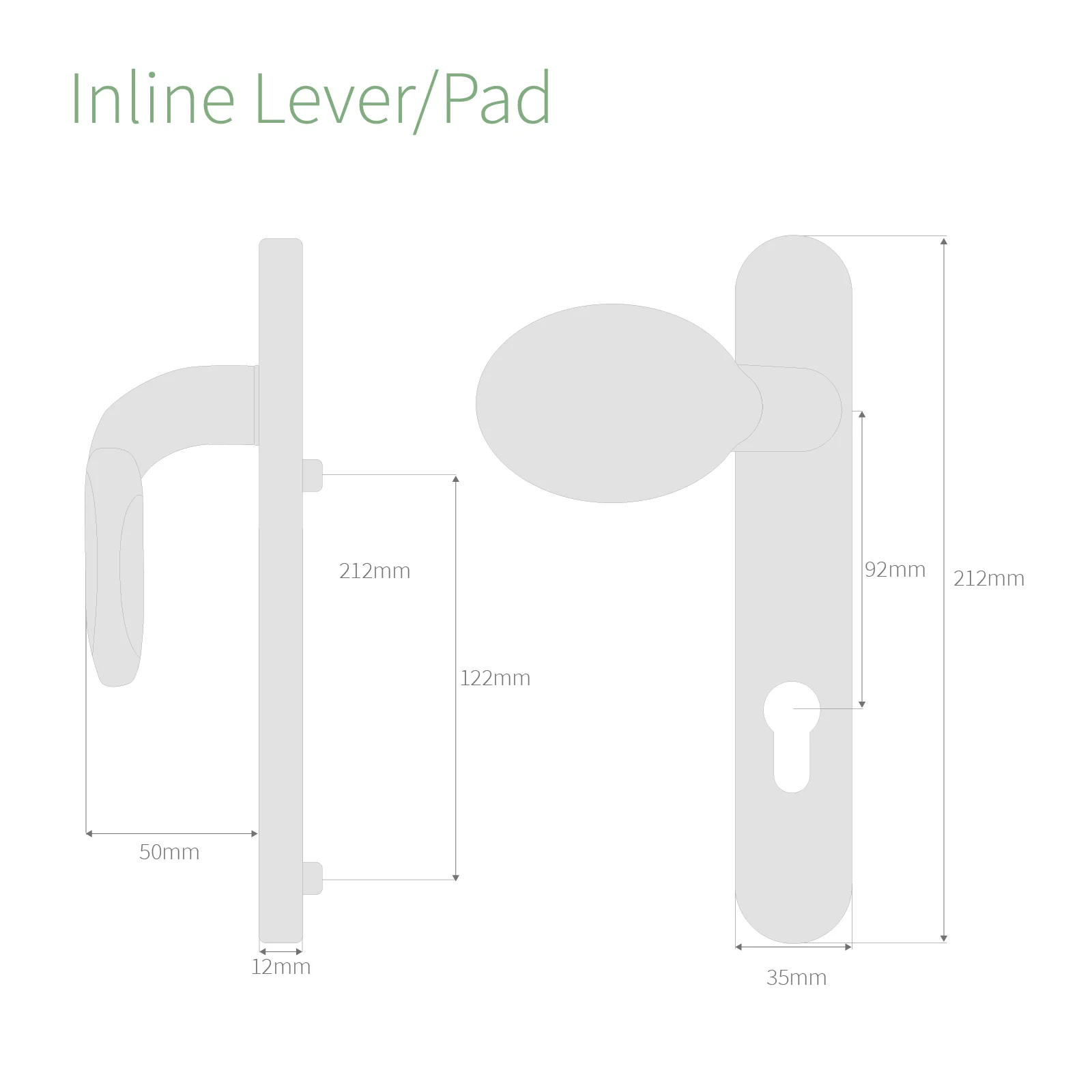 Yale Sparta Lever/Pad Door Handle - Image 3