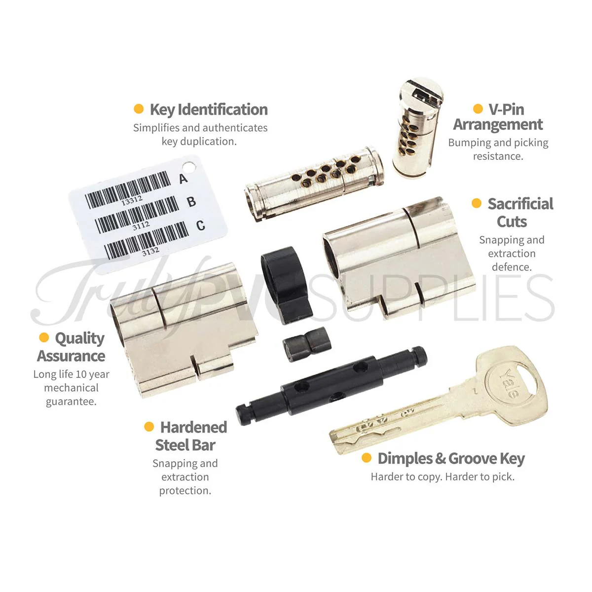 Yale Superior Euro Cylinder (Brass) - Image 3